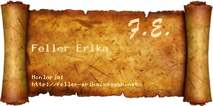 Feller Erika névjegykártya